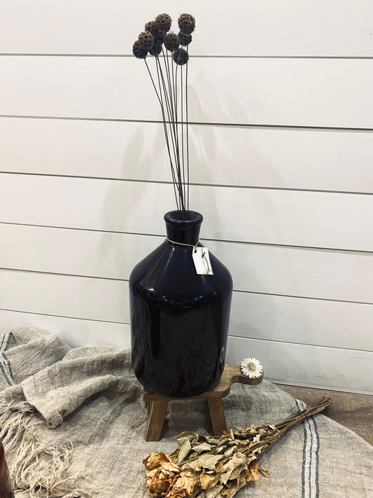 Vintage Amber Bottle - Medium