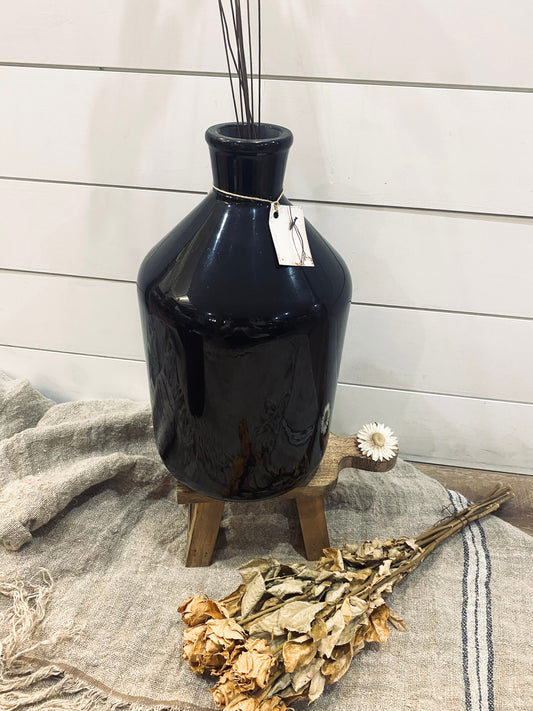Vintage Amber Bottle - Medium